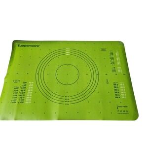 Tupperware‎ Pastry Mat Unisex Green Silicone Baking Sheet Conversion Chart 2004